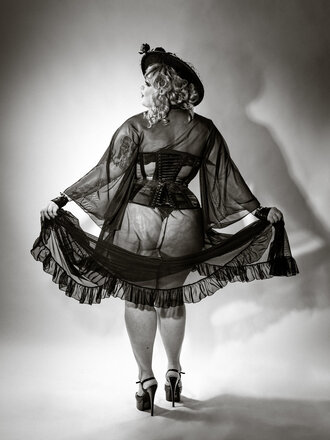 Miss Dark Garden Sheer Carmen Wrap Skirt