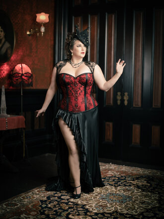 Dark Garden Signature Carmen Wrap Skirt in Sparkle Rayon