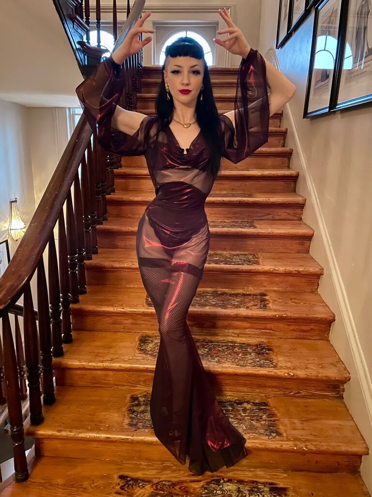Dark Garden Sheer Rosalind Gown [Made to Order]