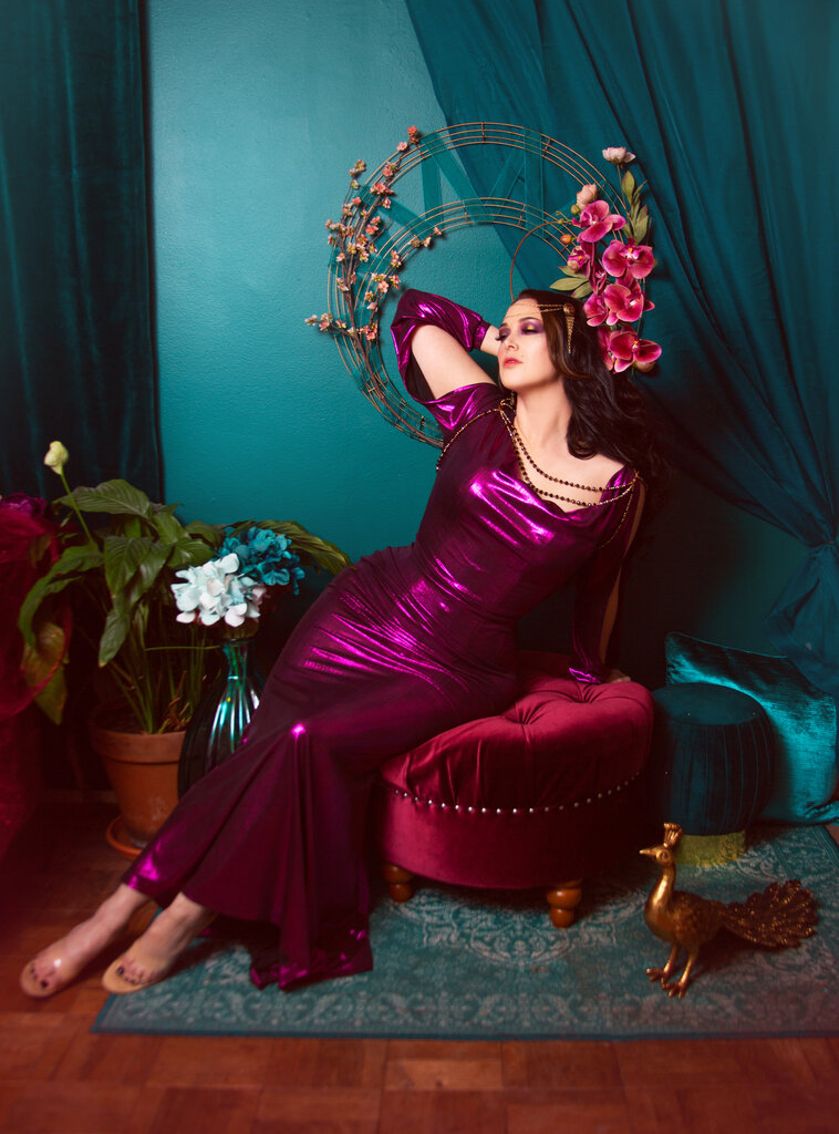 Dark Garden Rosalind Gown [Made to Order] Metallic Stretch