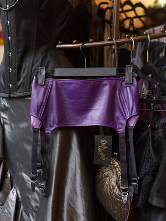 Dark Garden Purple Leather Garter Belt (Limited Edition) Dark Garden Purple Leather Garter Belt (Limited Edition)