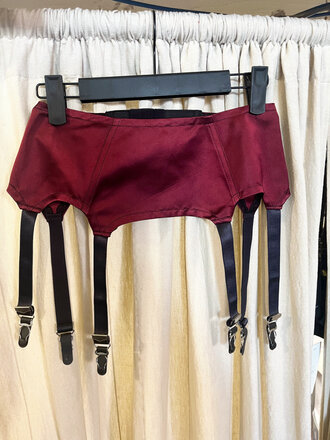 Dark Garden XS Burgundy Satin Garter Belt (Limited Edition) Dark Garden XS Burgundy Satin Garter Belt (Limited Edition)