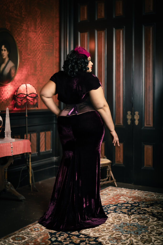 Pop Antique for Dark Garden Madame X Skirt in Velvet