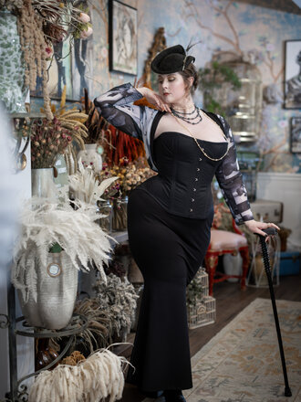 Dark Garden Dollymop Overbust in Poplin [Made To Order]