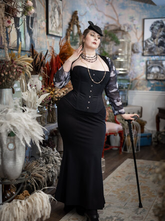 Pop Antique for Dark Garden Madame X Skirt in Ponte