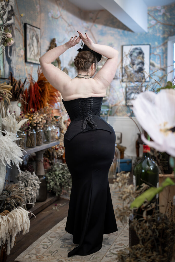 Pop Antique for Dark Garden Madame X Skirt in Ponte [Made to Order]