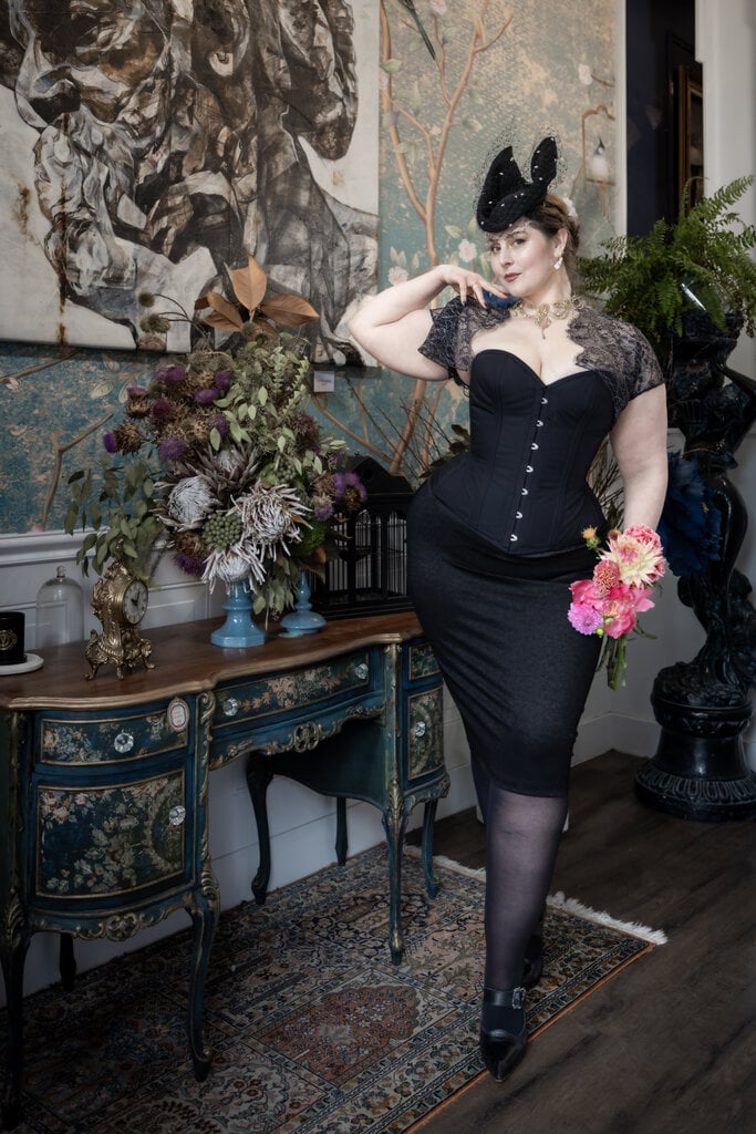 Dark Garden Signature Ponte Wiggle Skirt