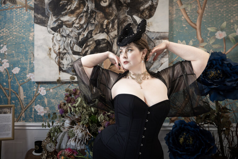 Dark Garden Butterfly Sheer Convertible Shrug