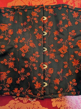 Dark Garden Cincher in Red Rose Coutil 26 (Limited Edition)