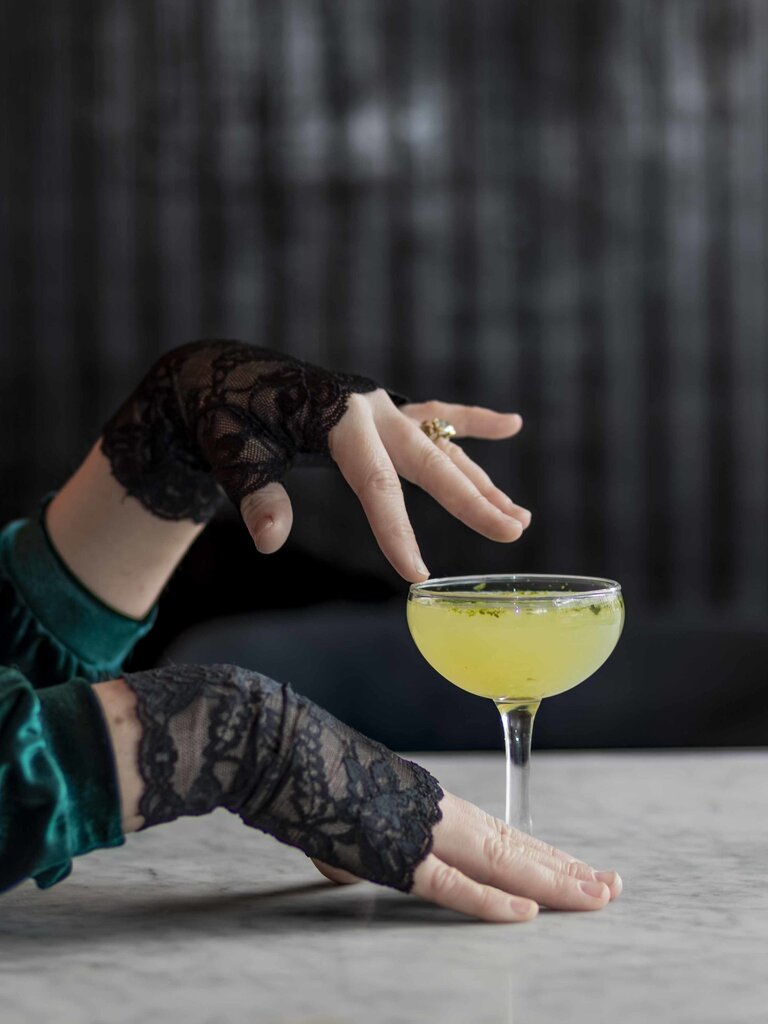 Dark Garden Fingerless Lace Gloves