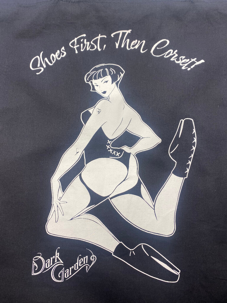 Pop Antique for Dark Garden Shoes First, Then Corset Tote