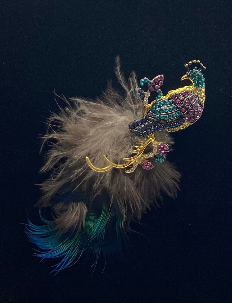 Mio Queena Peacock Brooch