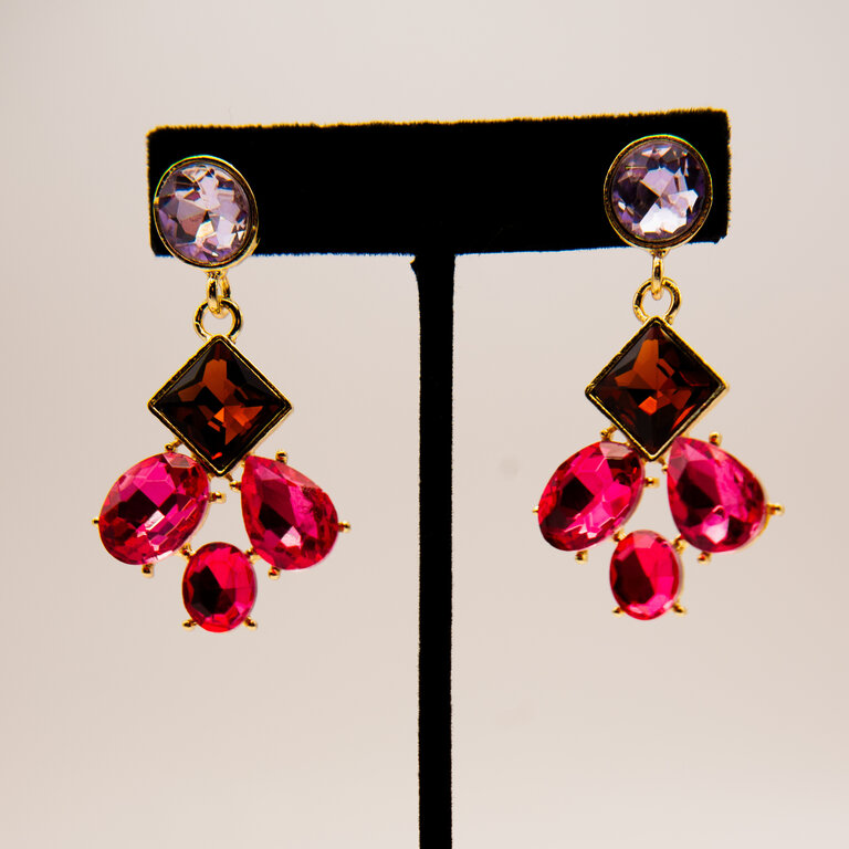 Yiwuu Sparkling Geometric Earrings