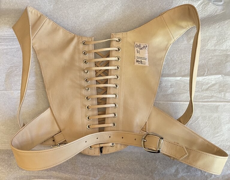 Dark Garden Posture Harness in Buff Leather [Made to Order]