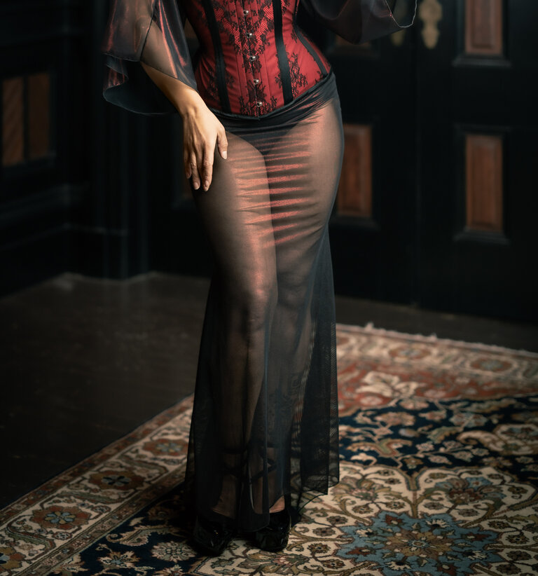 Pop Antique for Dark Garden Sheer Madame X Skirt