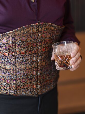 Dark Garden Cincher in Byzantine Floral Brocade 32 (Limited Edition)