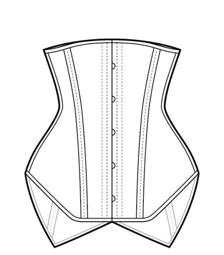 Dark Garden Personalized Design Dollymop Underbust in Broche  [Made to Order]