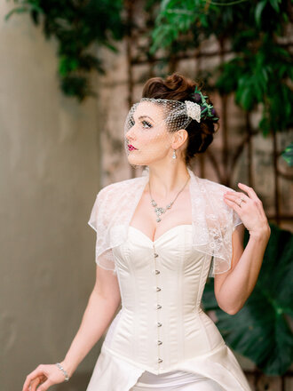 Dark Garden Valentine in Ivory Silk Satin 26 (Limited Edition)