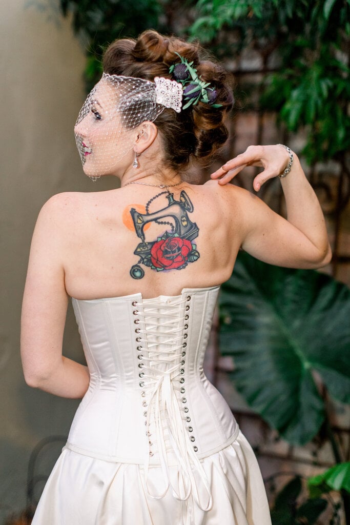 Dark Garden Valentine in Ivory Silk Satin 26 (Limited Edition)