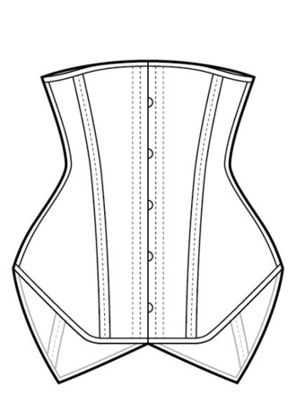 Dark Garden Dollymop Underbust in Charcoal Poplin (Limited Edition)