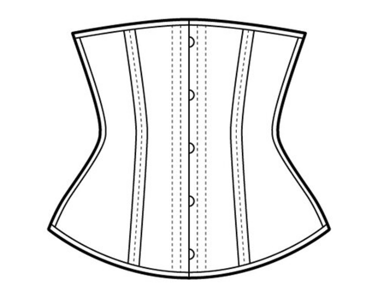 Dark Garden Cincher in Charcoal Poplin (Limited Edition)