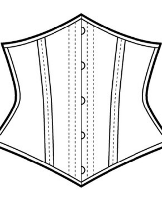 Dark Garden Corselette in Charcoal Poplin (Limited Edition)