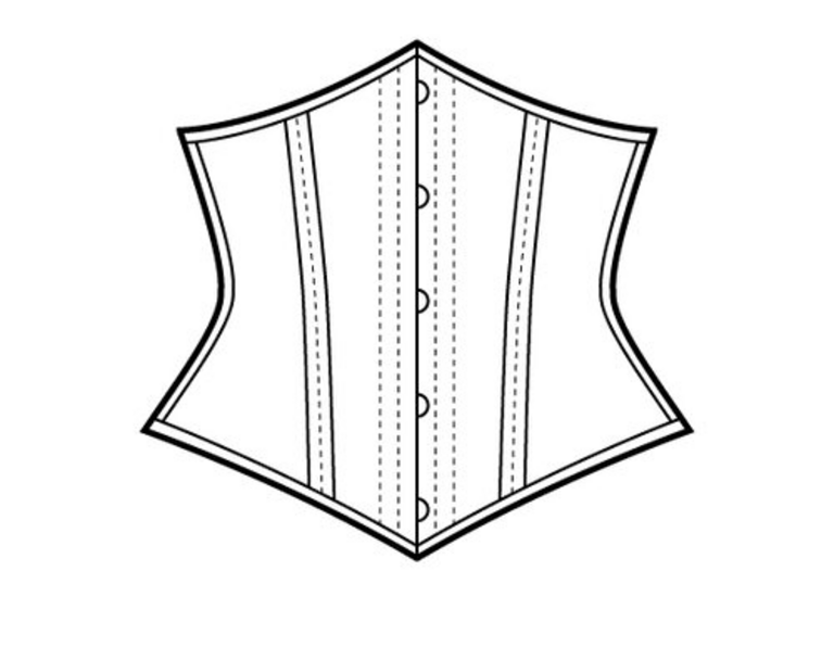 Dark Garden Corselette in Charcoal Poplin (Limited Edition)
