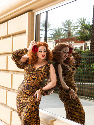 Dark Garden Rosalind Gown in Leopard Print