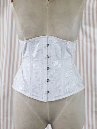 Dark Garden Cincher in White Rose Coutil 24 (Limited Edition)