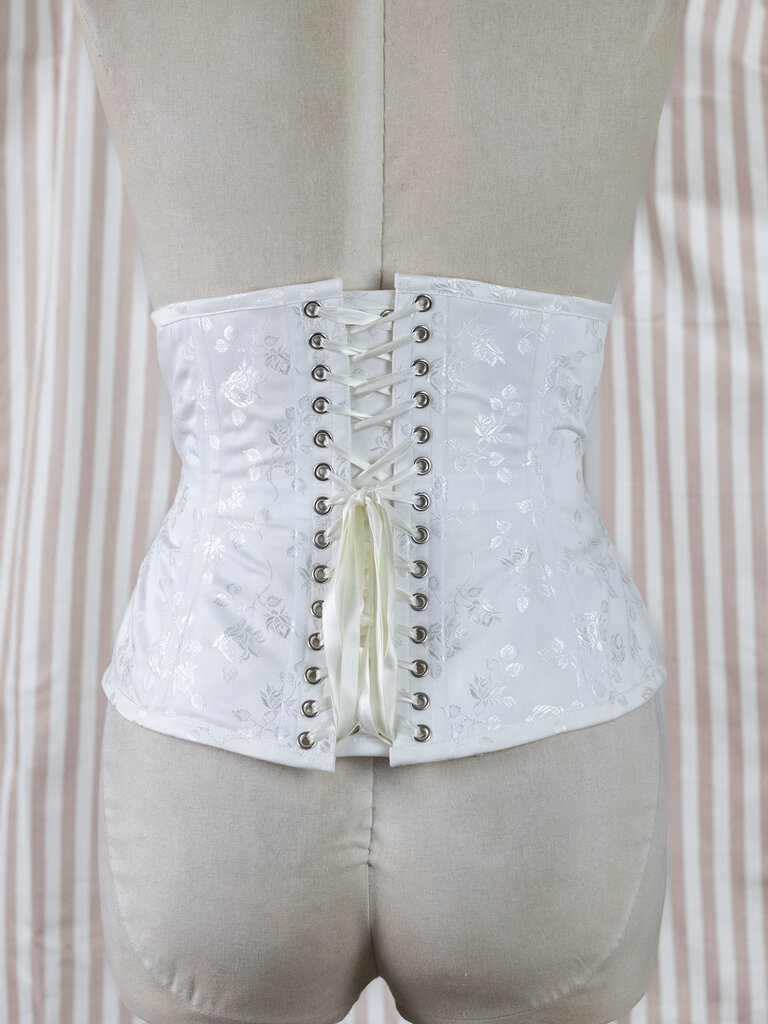 Dark Garden Cincher in White Rose Coutil 24 (Limited Edition)