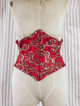 Dark Garden Corselette in Red Poppy Brocade 24 (Limited Edition)