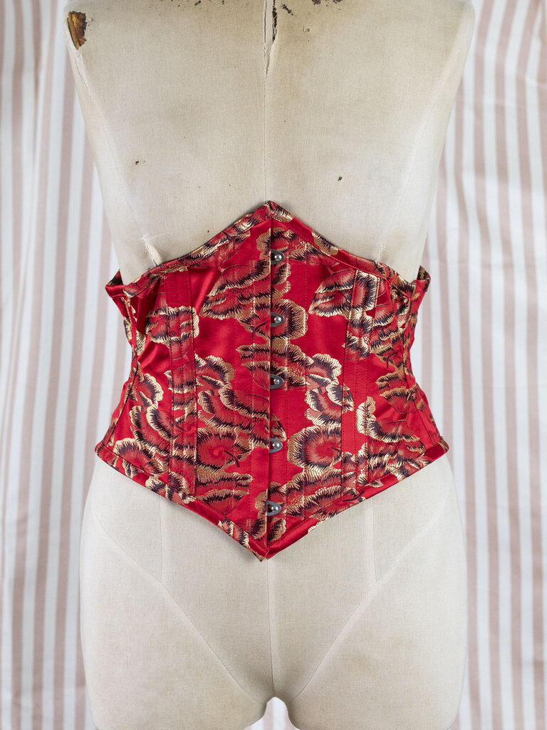 Dark Garden Corselette in Red Poppy Brocade 24 (Limited Edition)
