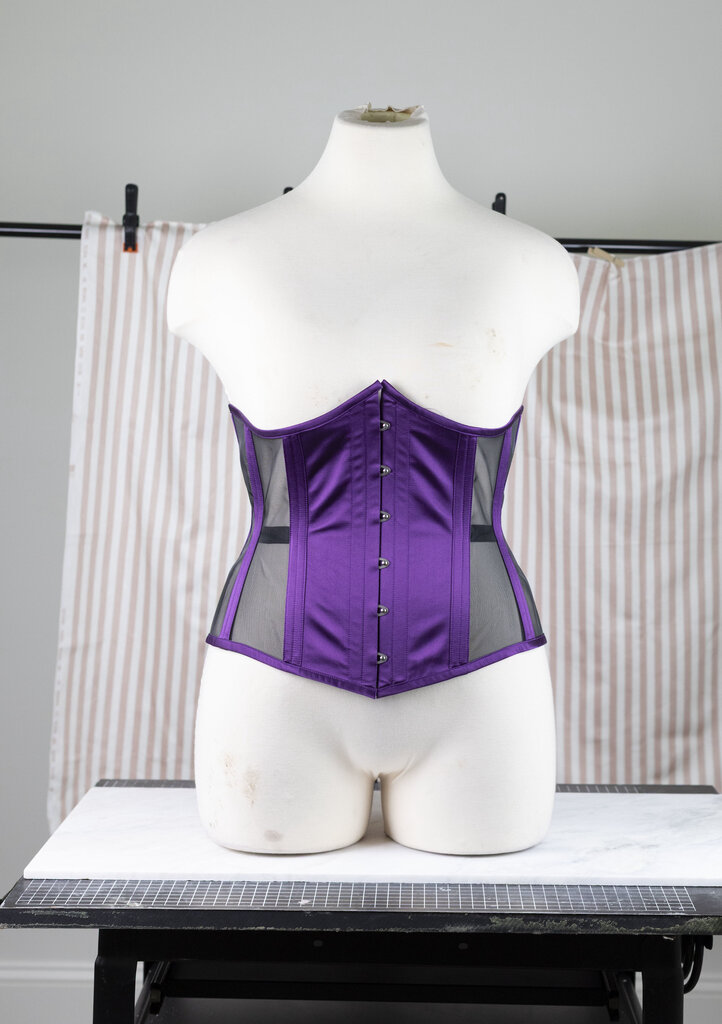 Dark Garden Risqué Cupid in Purple Satin & Black Mesh 32 (Limited Edition)
