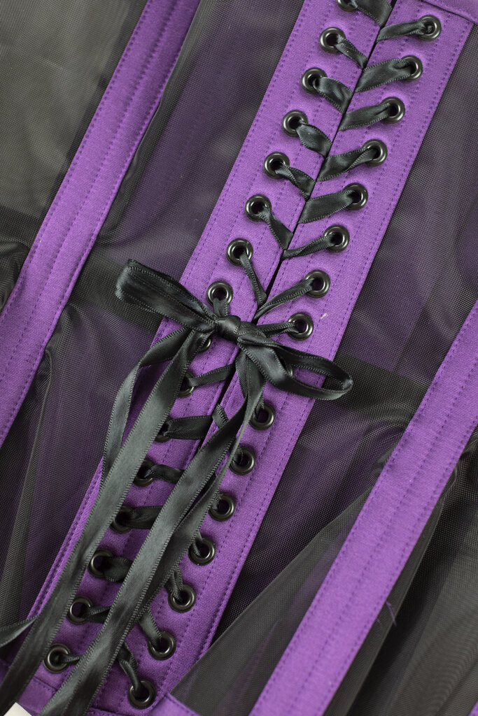 Dark Garden Risqué Cupid in Purple Satin & Black Mesh 32 (Limited Edition)