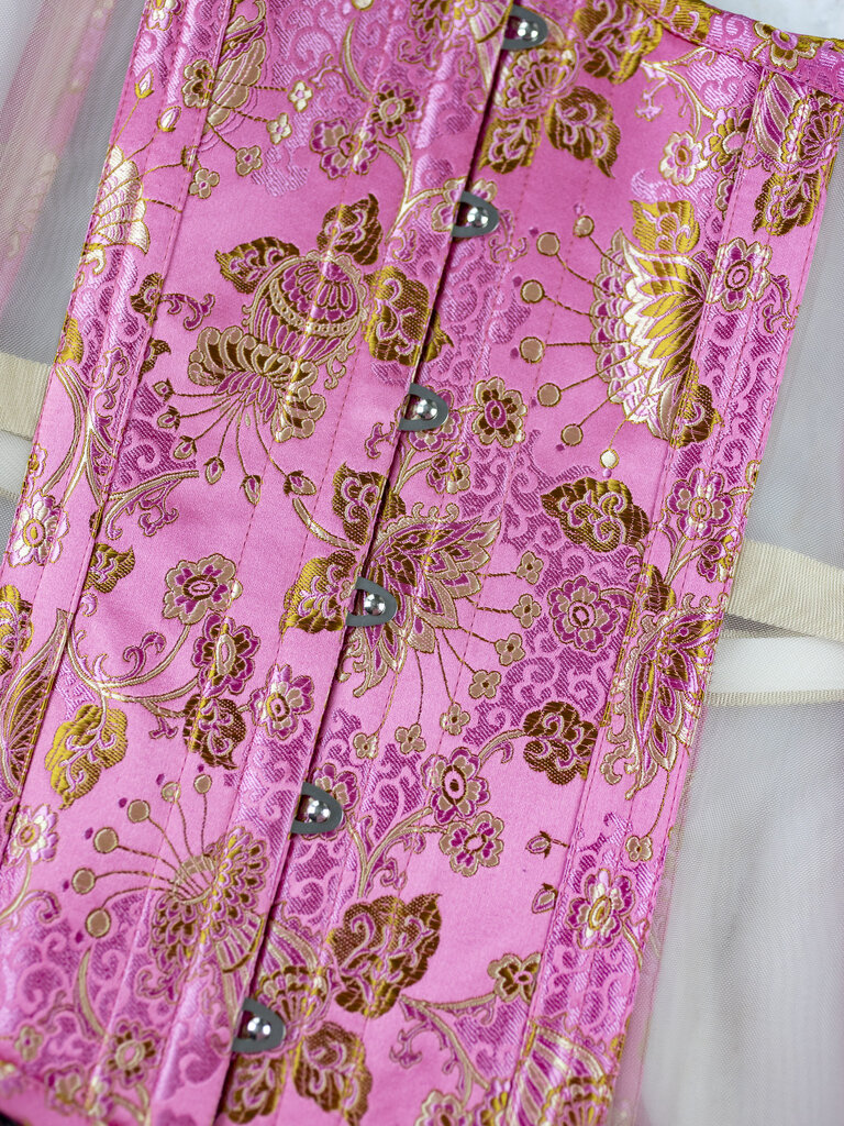 Dark Garden Risqué Cupid in Pink Lotus Brocade & Blush Mesh 26 (Limited Edition)