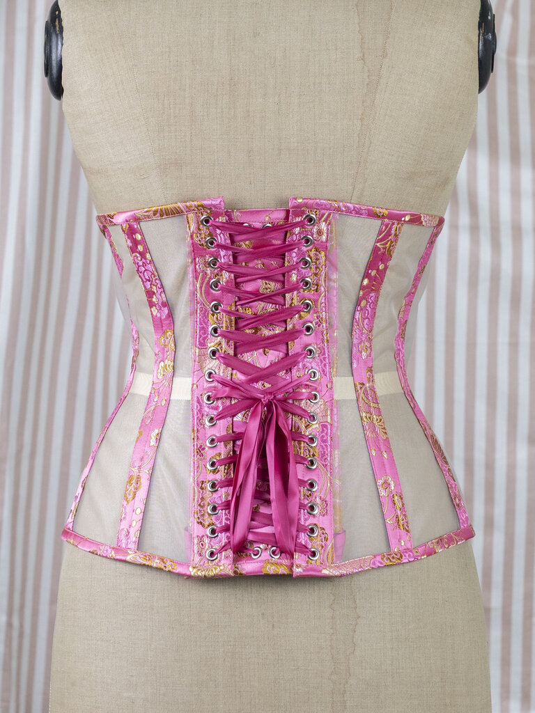 Dark Garden Risqué Cupid in Pink Lotus Brocade & Blush Mesh 26 (Limited Edition)