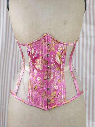 Dark Garden Risqué Cupid in Pink Lotus Brocade & Blush Mesh 26 (Limited Edition)