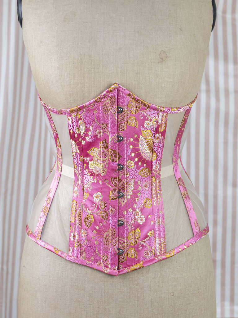 Dark Garden Risqué Cupid in Pink Lotus Brocade & Blush Mesh 26 (Limited Edition)
