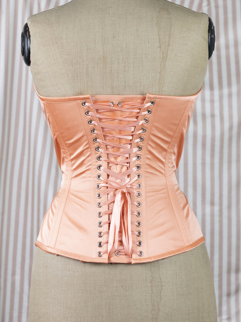 Dark Garden Sweetheart in Vintage Apricot Rayon Satin 26 (Limited Edition)