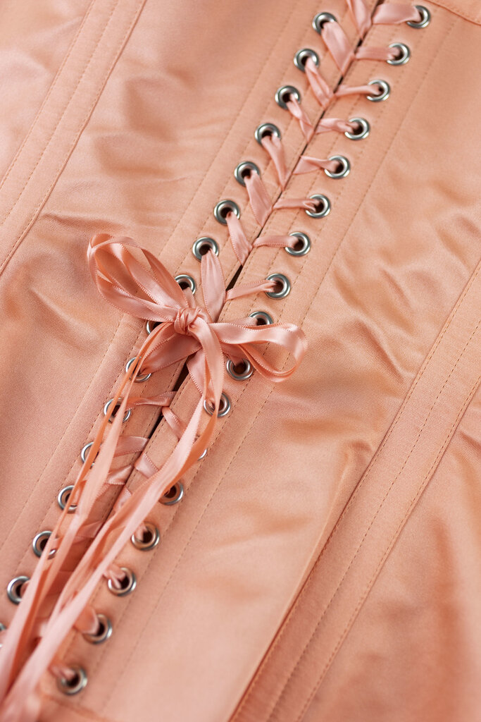 Dark Garden Sweetheart in Vintage Apricot Rayon Satin 26 (Limited Edition)