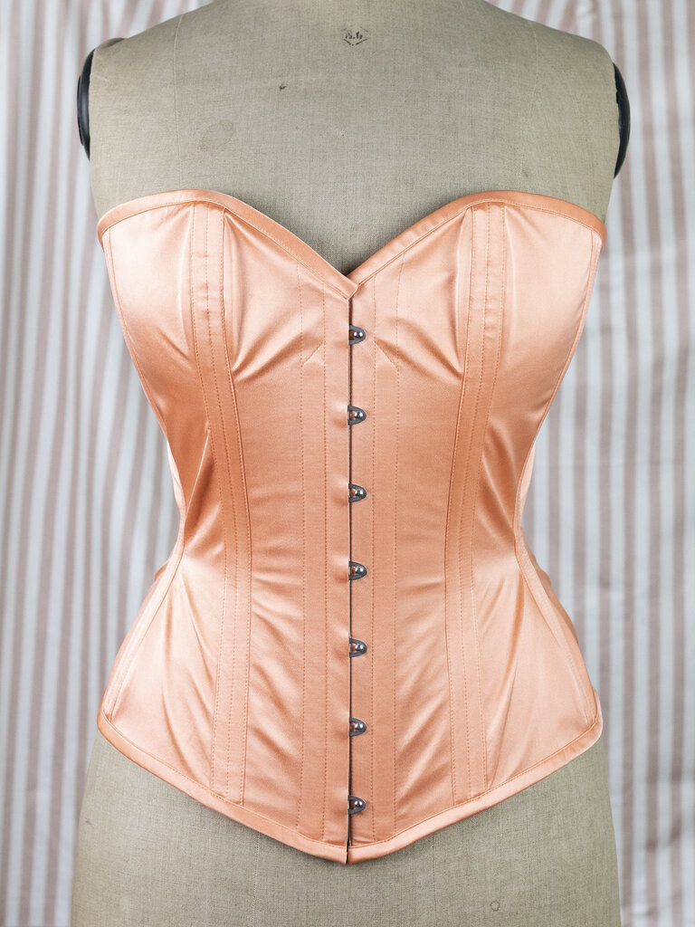 Dark Garden Sweetheart in Vintage Apricot Rayon Satin 26 (Limited Edition)