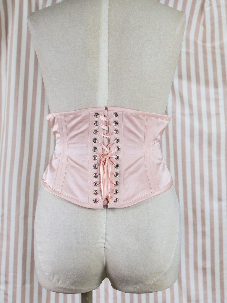 Dark Garden Waspie in Rose Gold Silk Satin 24 (Limited Edition)