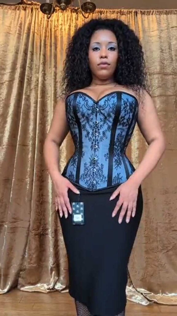 Dark Garden Valentine in Grey Poplin with Black Lace Overlay 26 (Limited Edition)