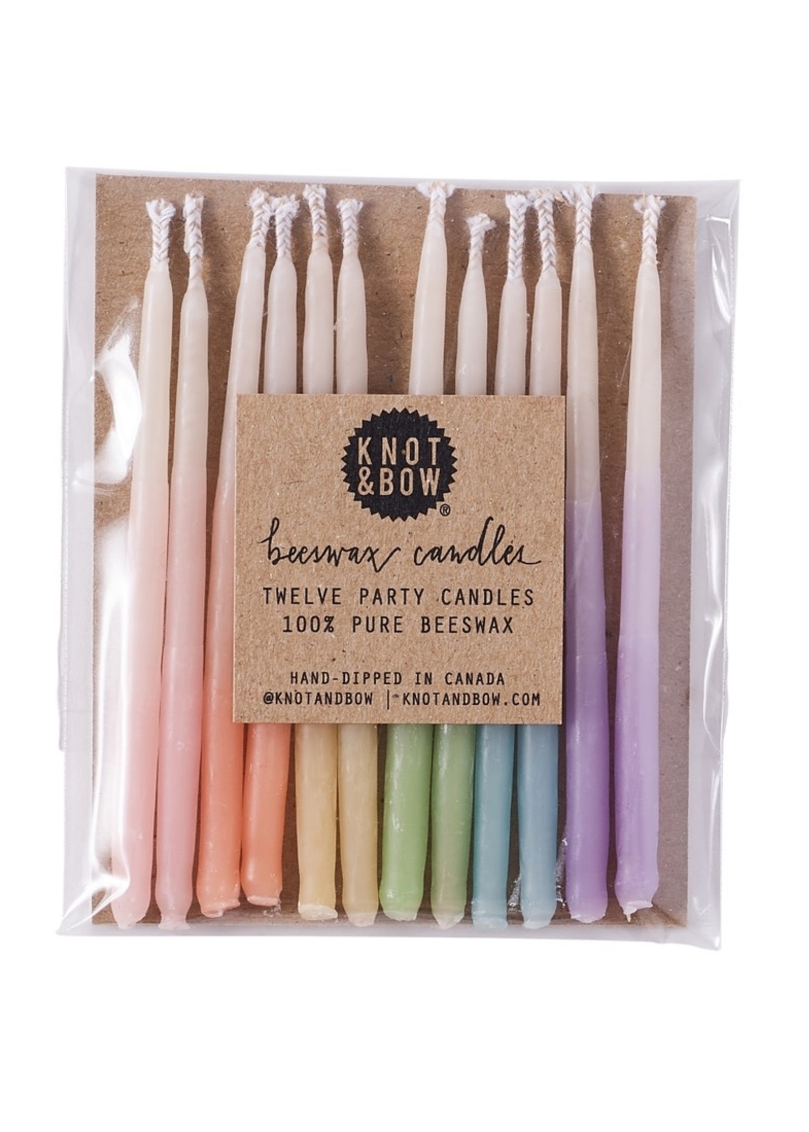 Knot + Bow Ombre Beeswax Candles