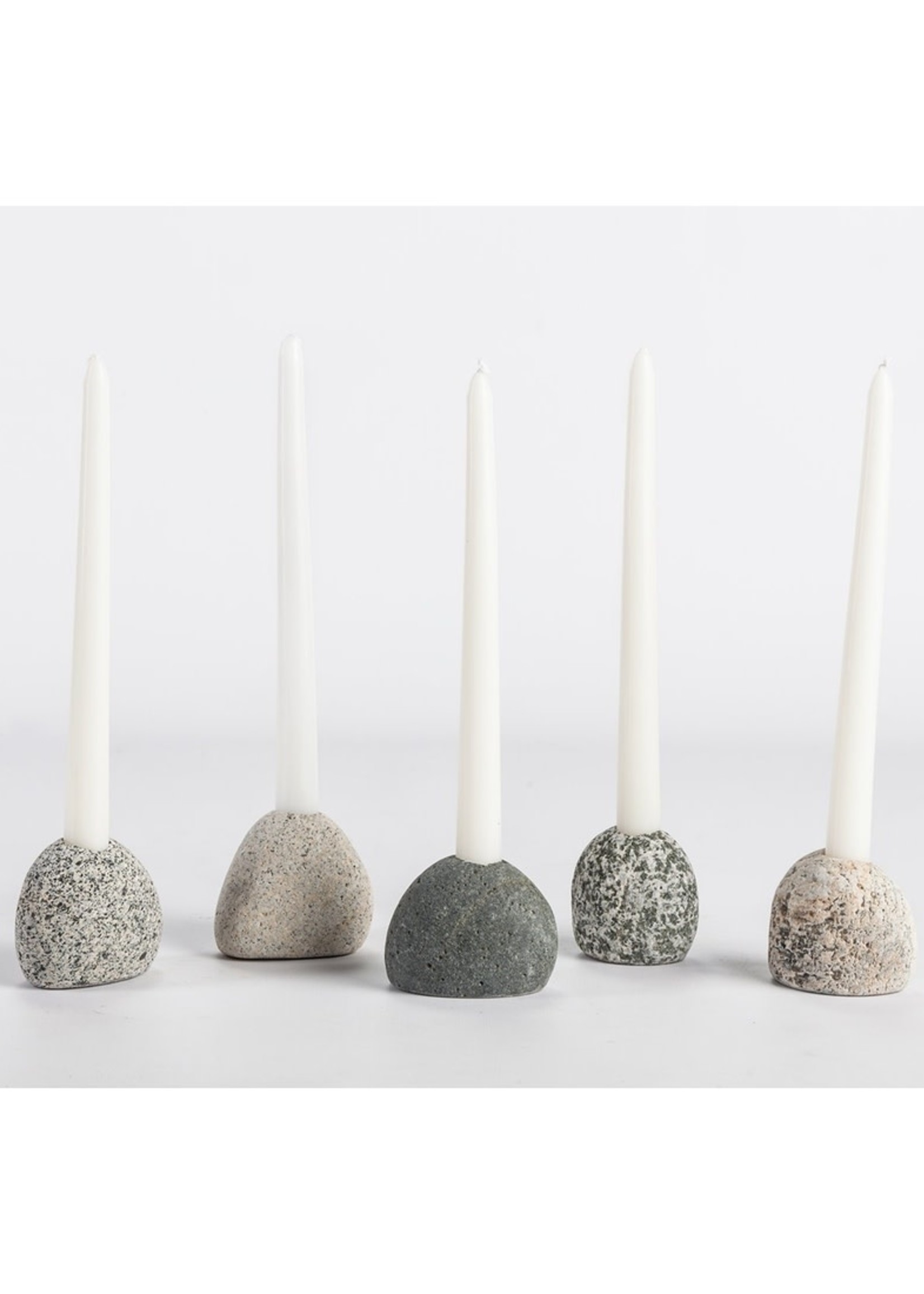 Funky Rock Designs Single Stone Candle Holder