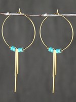 KBD Studio 3 Bar Earrings with Jasper