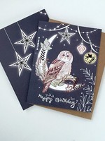 Cynla Lantern Owl Birthday Card