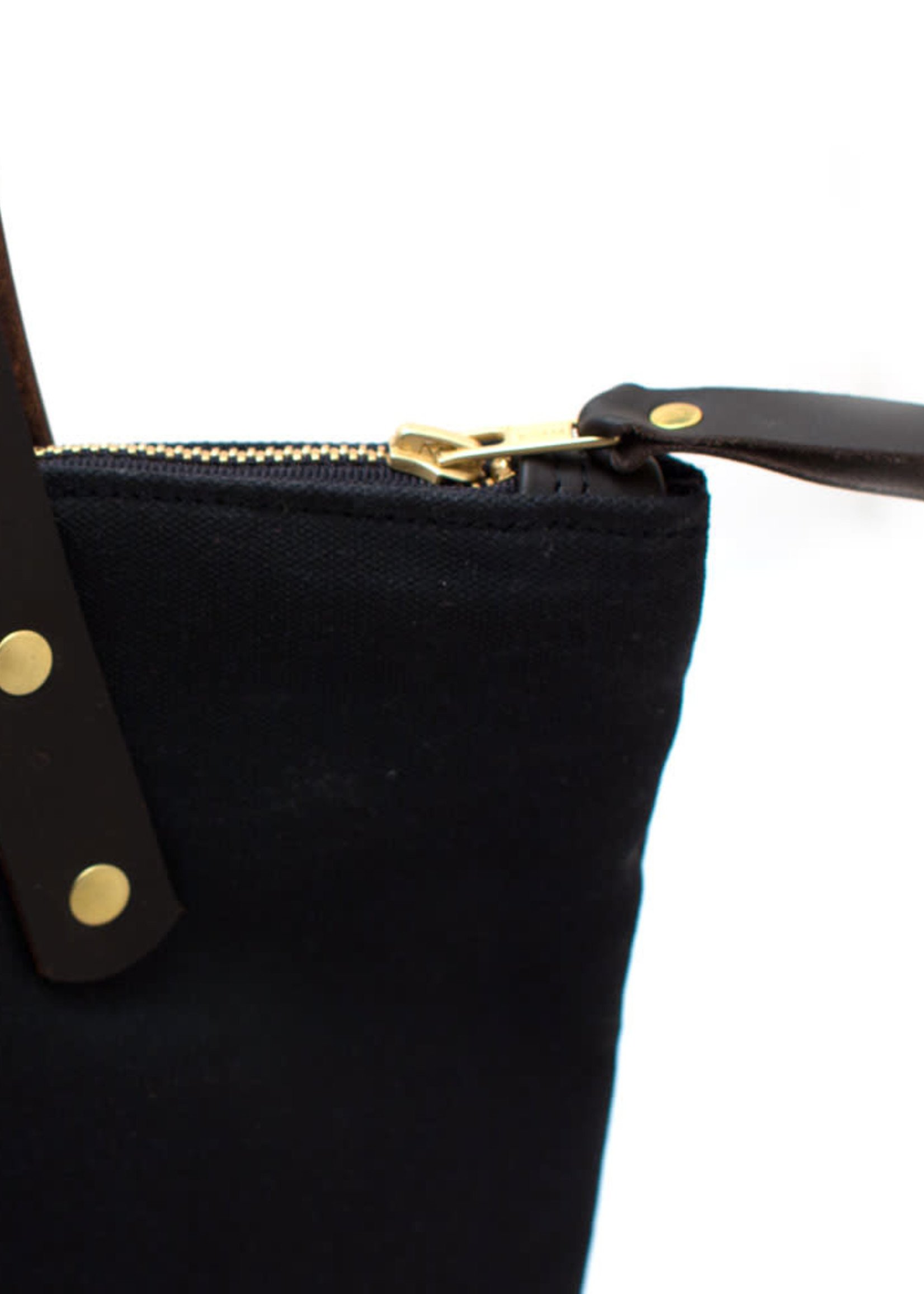 General Knot & Co. Waxed Canvas Tote  Black