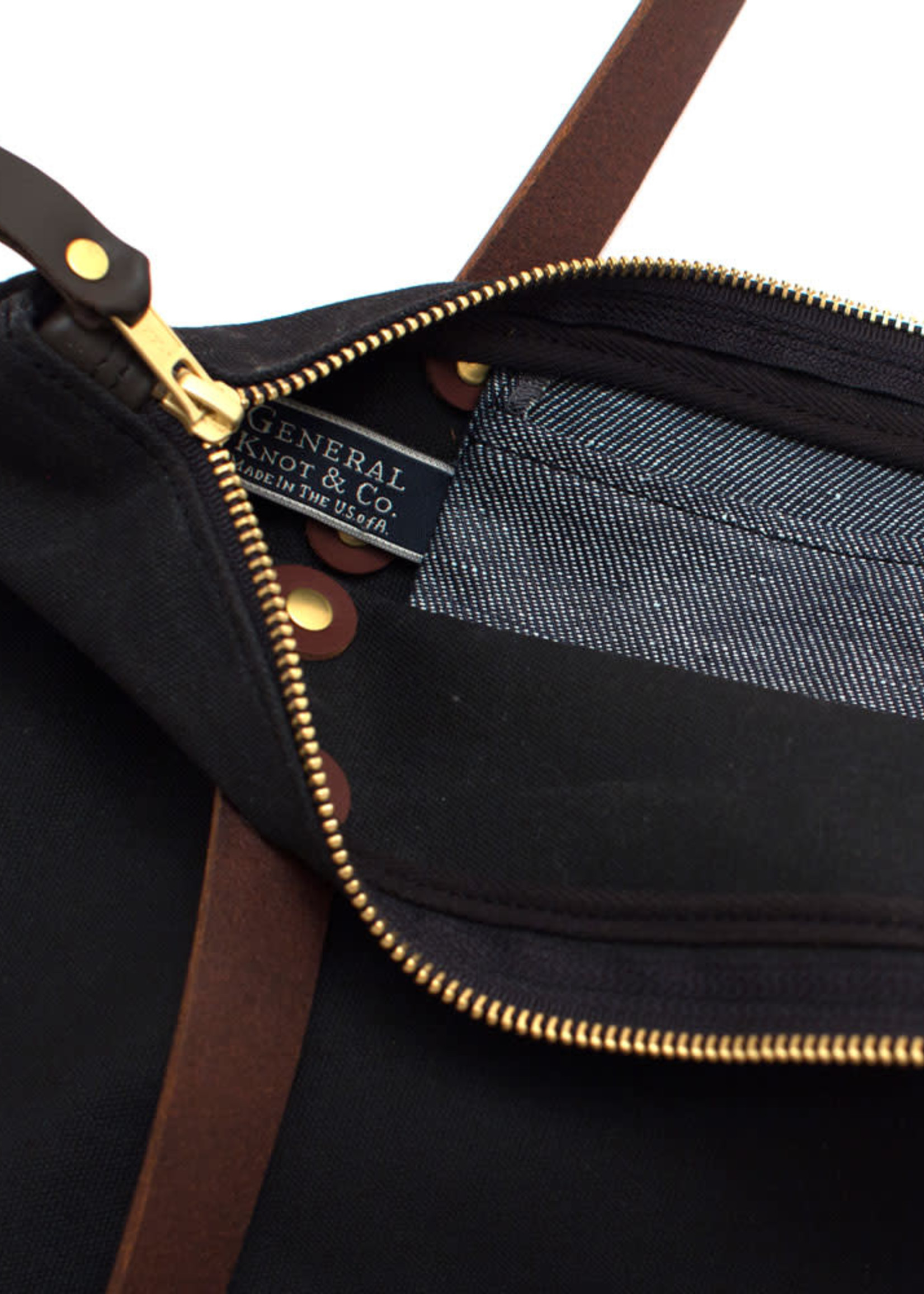 General Knot & Co. Waxed Canvas Tote  Black