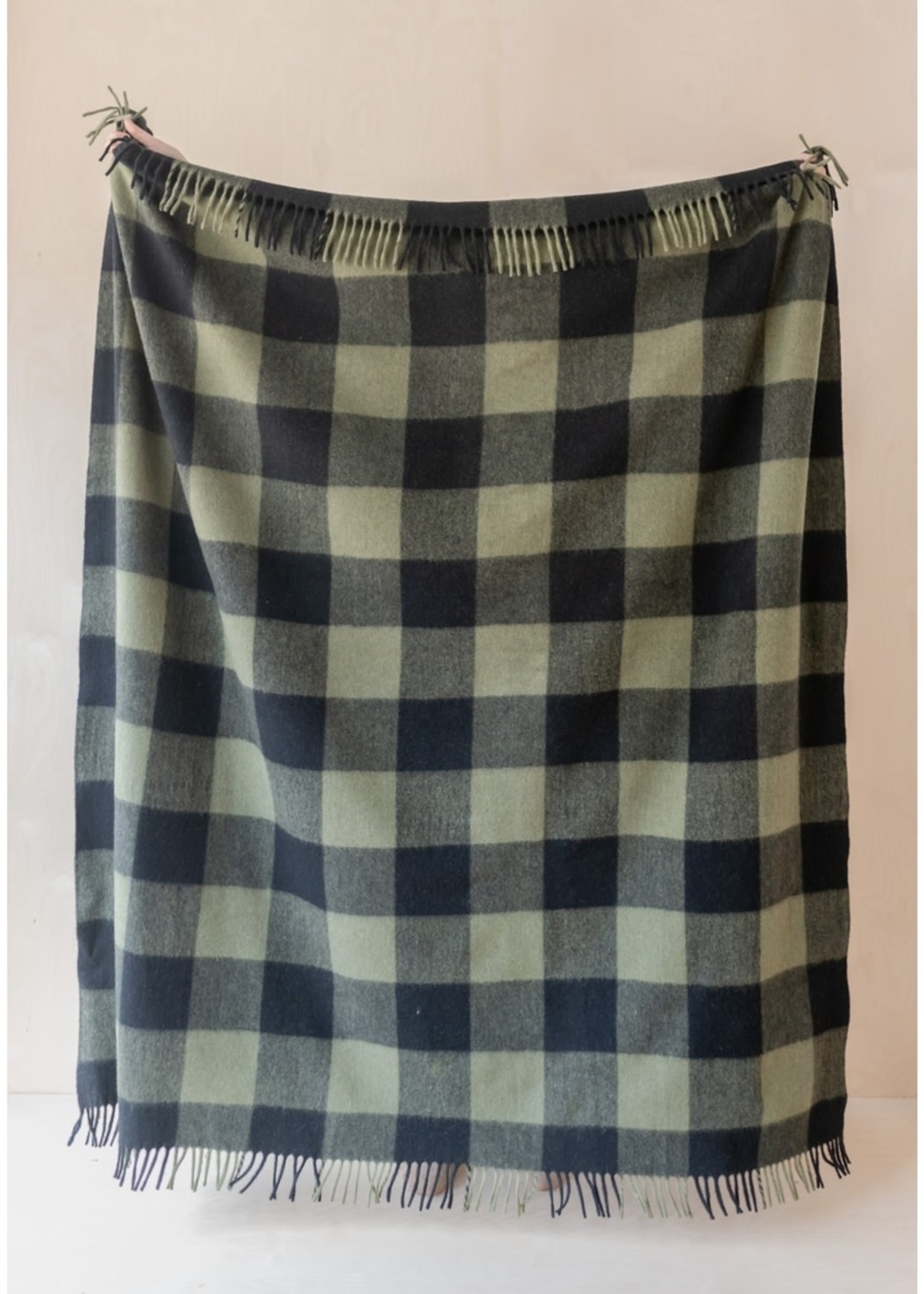 Navy Buffalo Check Blanket